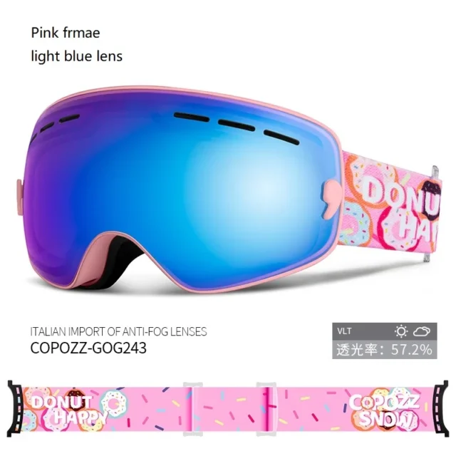 Kids Ski Goggles UV400 with Anti-Fog Protection for Clear Vision - Image 14