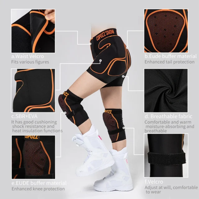 Safety Anti-shock Padded Shorts and Kneepads - Image 6