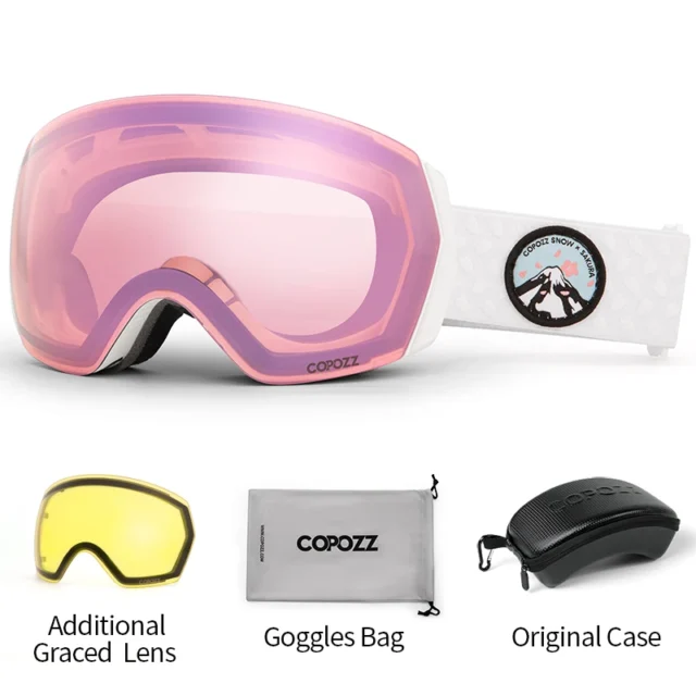 Professional Double Layers Anti-fog UV400 Ski Goggles - Image 12