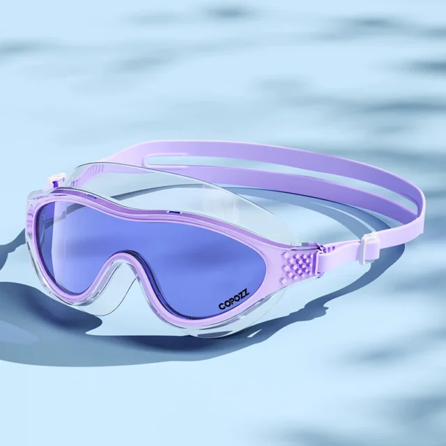 Big Frame Anti-Fog UV Swim Waterproof Silicone Goggles - Image 8