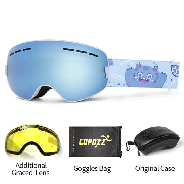 Kids Ski Goggles UV400 with Anti-Fog Protection for Clear Vision - Image 26