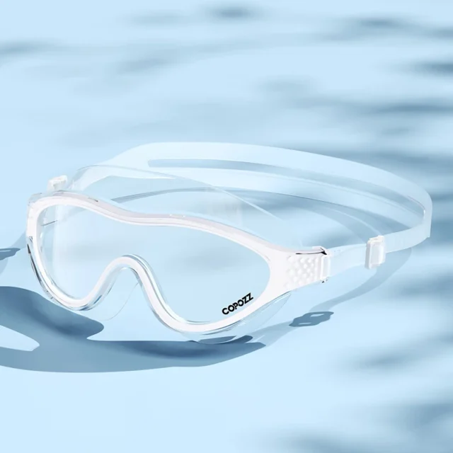 Big Frame Anti-Fog UV Swim Waterproof Silicone Goggles - Image 7