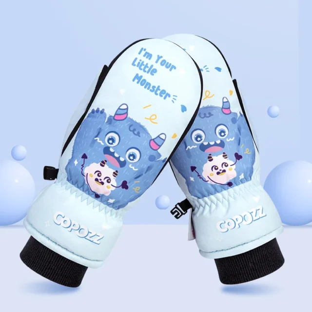 Kids Winter Waterproof Ski Mittens - Image 2